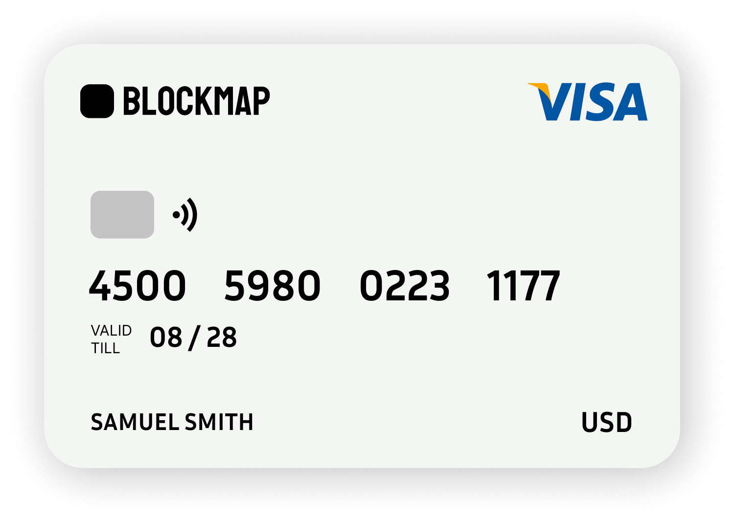 VISA compatible physical card concept